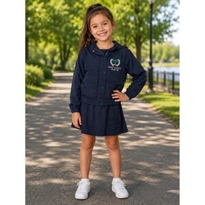 Violet Skye Girls Navy Sports Academy Tennis Dress and Windbreaker Set Size 8